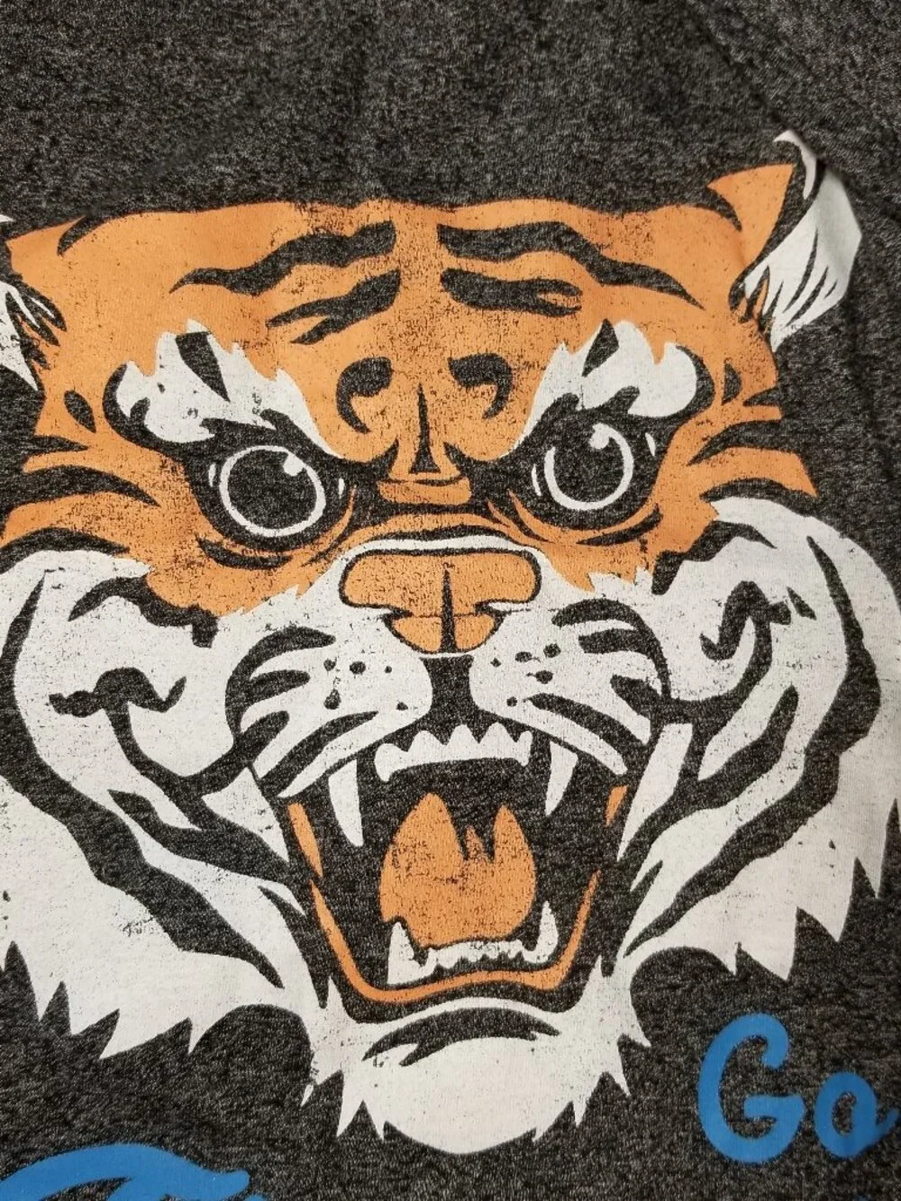 Roebuck & Co. Gray Kids 18/20 Shirt Tiger Head Y2K Retro Kmart Streetwear Skater